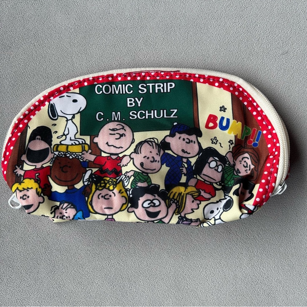 Snoopy Charlie Brown ~ Zipper Case ~ Make-up Pencil Case Storage ~ Brand New!